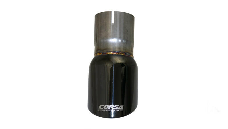 Corsa Single Universal 2.75in Inlet / 3.5in Outlet Black PVD Pro-Series Tip Kit Tips CORSA Performance