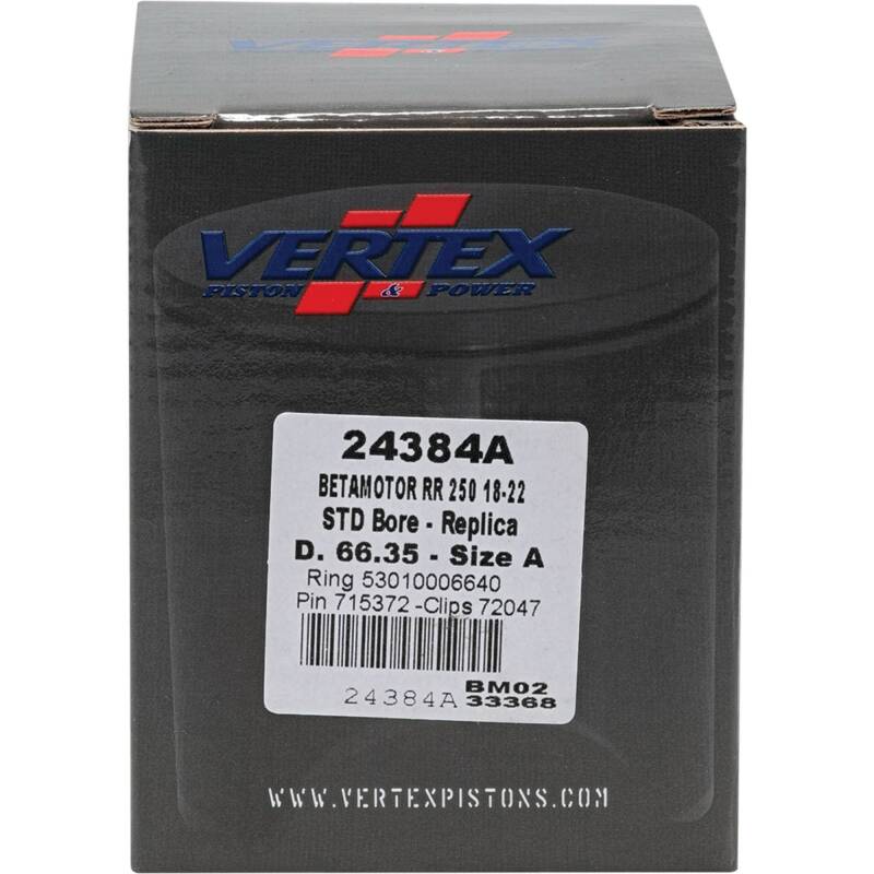 Vertex Piston 18-24 Beta RR 2T 250 250cc Cast Replica Piston Kit Piston Sets - Powersports Vertex Pistons