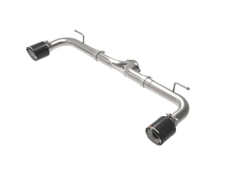 aFe Takeda 2-1/2in 304 SS Axle-Back Exhaust w/ Carbon Fiber Tips 14-18 Mazda 3 L4 2.0L/2.5L Axle Back aFe