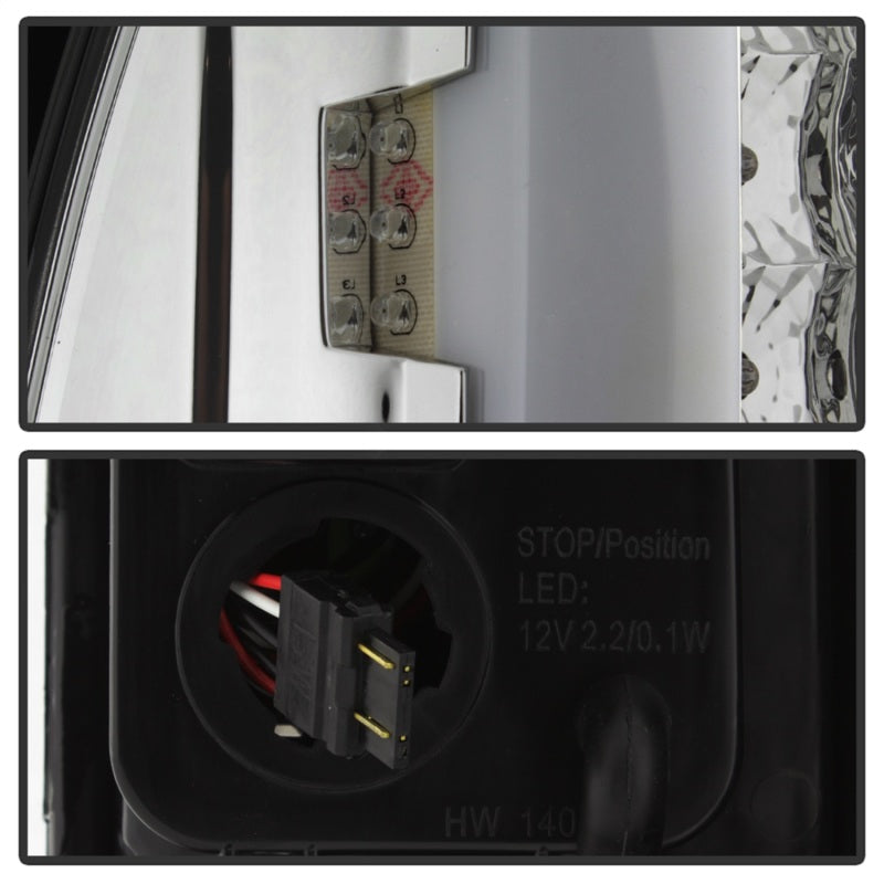 xTune 05-15 Toyota Tacoma (Excl Models w/LED) Light Bar LED Tail Lights -Chrm (ALT-ON-TT05-LBLED-C) Tail Lights SPYDER