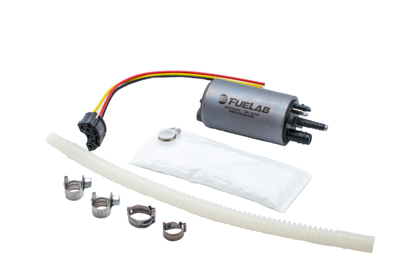 Fuelab 496 In-Tank Brushless Fuel Pump w/9mm Barb & 6mm Barb Siphon - 500 LPH Fuel Pumps Fuelab