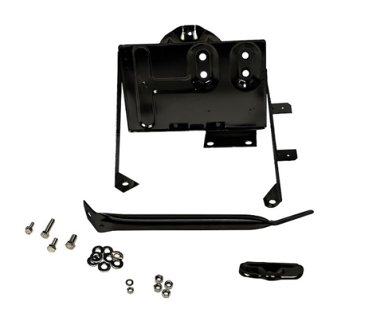 Kentrol 76-86 Jeep CJ Battery Tray with support arm - Powdercoat Black Batteries Kentrol