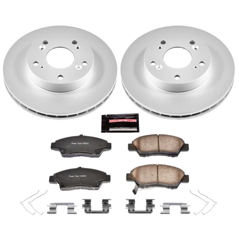 Power Stop 11-15 Honda CR-Z Front Z17 Evolution Geomet Coated Brake Kit Brake Kits - Performance Blank PowerStop