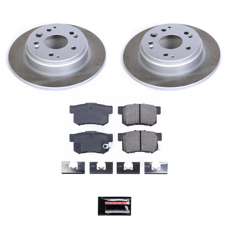 Power Stop 99-03 Acura TL Rear Semi-Coated Rotor Kit Brake Kits - Performance Blank PowerStop