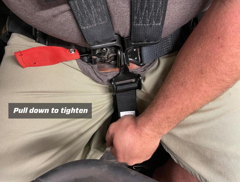 PRP Adjustable Crotch Belt for Latch and Link Harness - 5th Point Only - Black Seat Belts & Harnesses PRP Seats