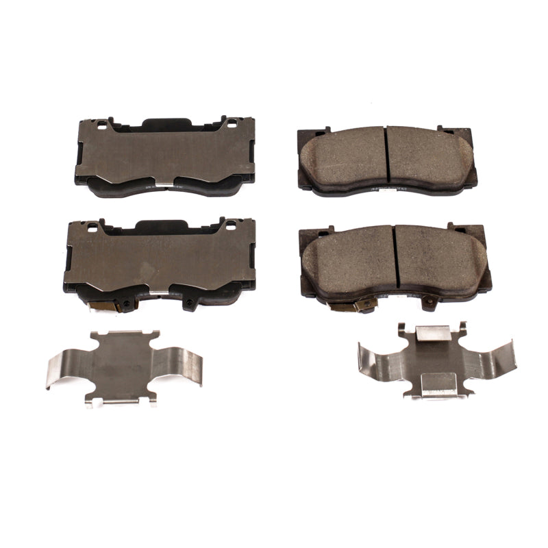 Power Stop 15-19 Ford Mustang Front Z17 Evolution Ceramic Brake Pads w/Hardware Brake Pads - OE PowerStop