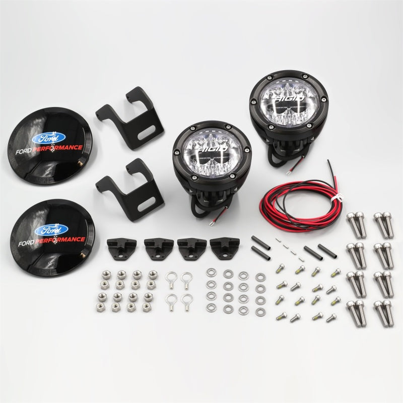 Ford Racing 2021+ Ford Bronco Mirror Mounted 4in Rigid LED Lights Kit Work Lights Ford Racing