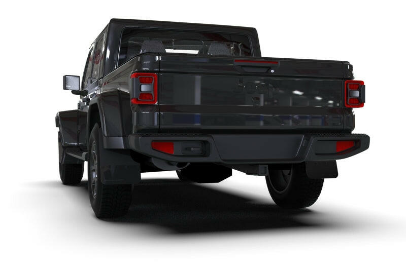 Rally Armor 19-25 Jeep JT Gladiator (Mojave/Rubicon) Black Mud Flap w/Army Green Logo Mud Flaps Rally Armor