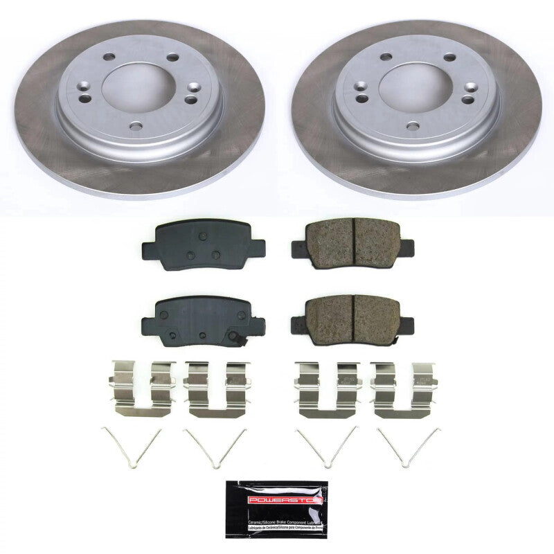 Power Stop 21-23 Hyundai Elantra Rear Semi-Coated Rotor Kit Brake Kits - Performance Blank PowerStop