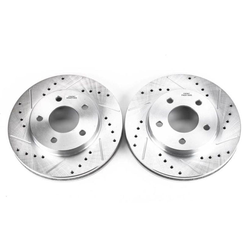 Power Stop 02-07 Buick Rendezvous Front Evolution Drilled & Slotted Rotors - Pair Brake Rotors - Slot & Drilled PowerStop