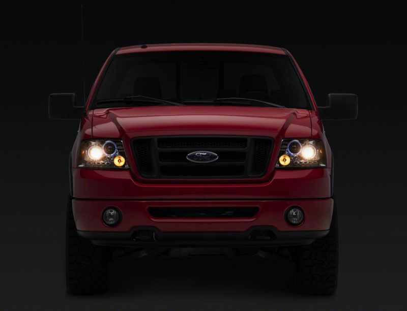 Raxiom 04-08 Ford F-150 Dual LED Halo Projector Headlights- Chrome Housing (Clear Lens) Headlights Raxiom