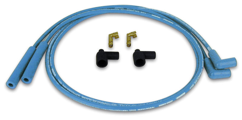 Moroso Custom Ignition Wire Set - Blue Max - Spiral Core - 90 Degree - 2 Piece Spark Plug Wire Sets Moroso