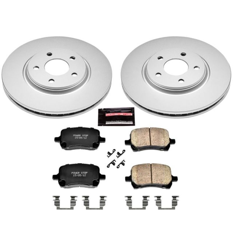 Power Stop 2007 Chevrolet Cobalt Front Z17 Evolution Geomet Coated Brake Kit Brake Kits - Performance Blank PowerStop