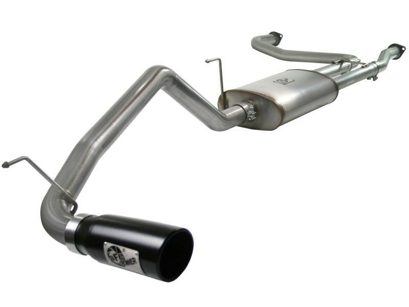 aFe MACHForce XP Exhaust Cat-Back 2.5/3in SS-409 w/ Black Tip 04-12 Nissan Titan V8 5.6L Catback aFe