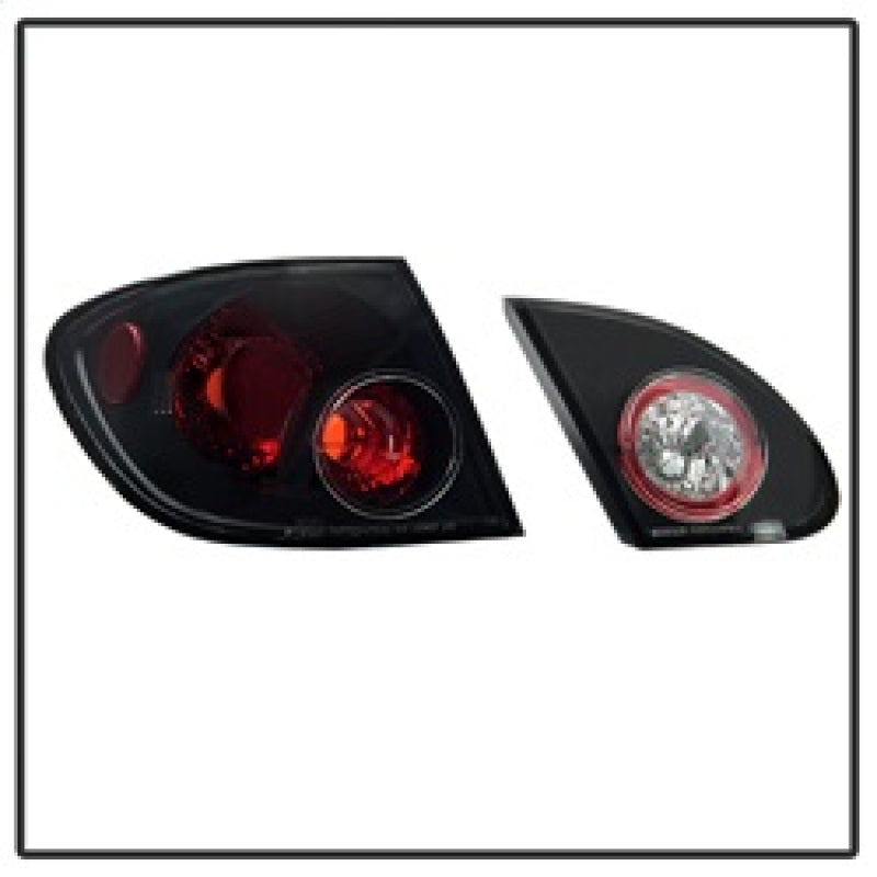 Spyder Toyota Corolla 03-08 Euro Style Tail Lights Black ALT-YD-TC03-BK Tail Lights SPYDER