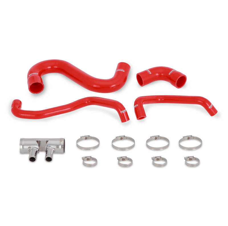 Mishimoto 2015+ Ford Mustang GT Silicone Lower Radiator Hose - Red Hoses Mishimoto