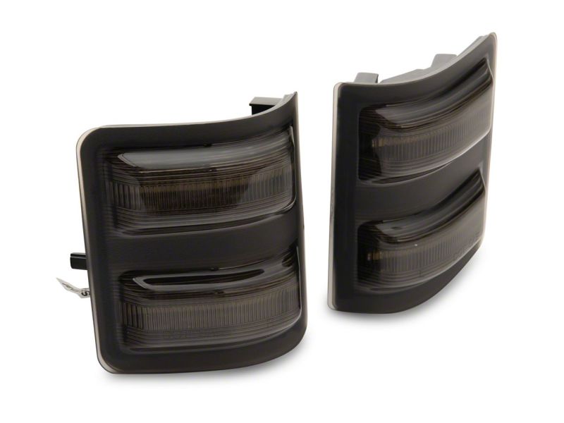 Raxiom 11-16 Ford F-250/F-350 Super Duty Axial LED SEQL Switchback Side Mirror Marker Lamps- Smoked Sidemarkers & Indicators Raxiom