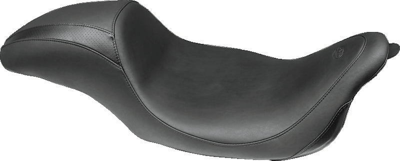 Mustang 08-21 Harley FL Touring Driver Backrest Kit w/Studs - Black Backrests Mustang Motorcycle