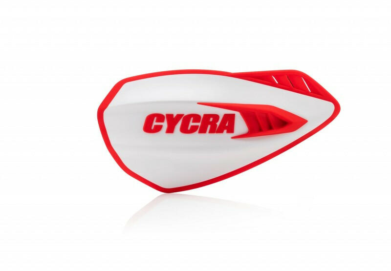 Cycra Cyclone MX - White/Red Hand Guards Cycra