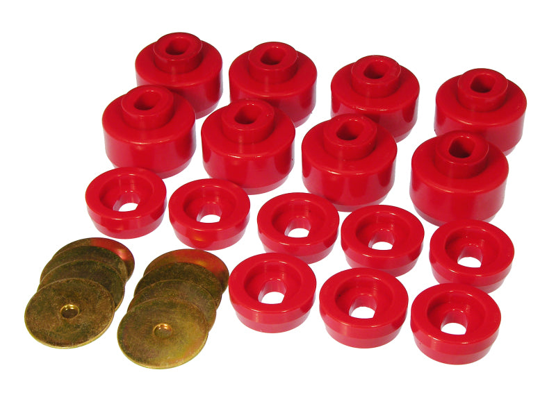 Prothane 99-06 Chevy Silverado 2/4wd Body Mounts - Red Bushing Kits Prothane