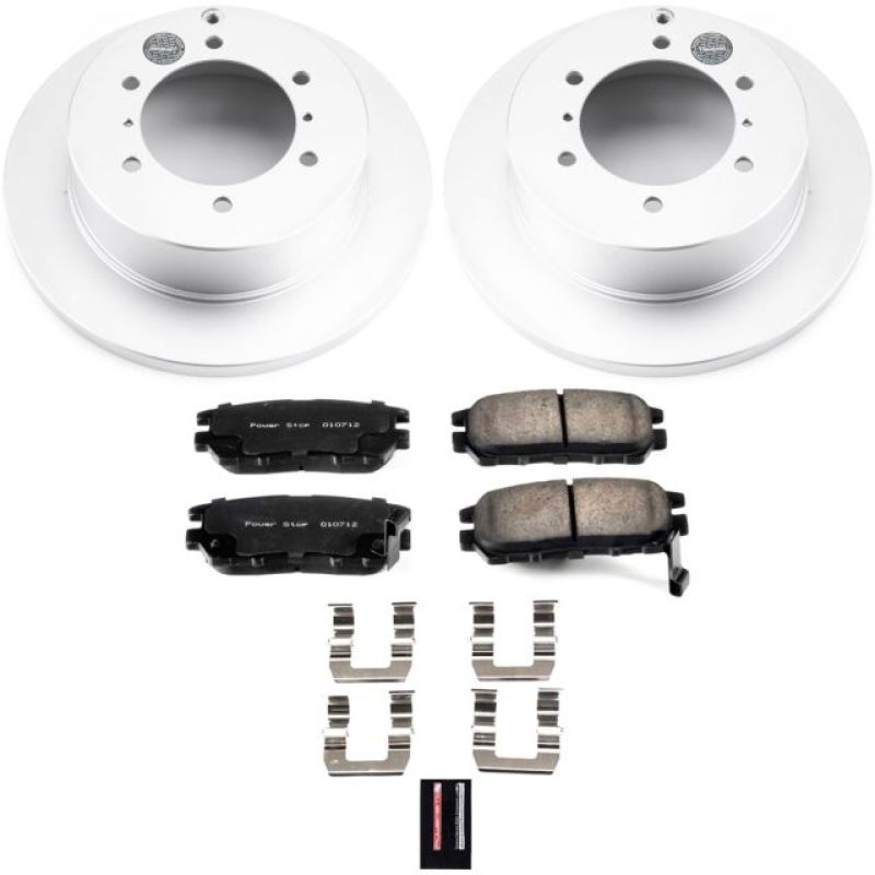 Power Stop 91-00 Mitsubishi Montero Rear Z17 Evolution Geomet Coated Brake Kit Brake Kits - Performance Blank PowerStop