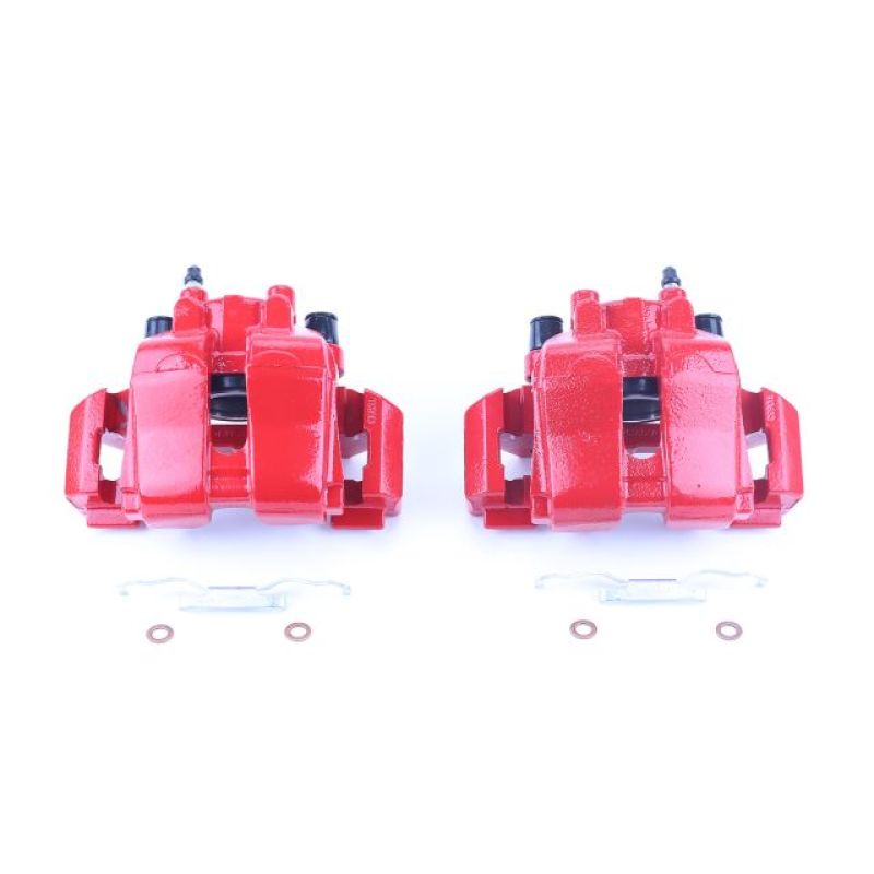 Power Stop 07-12 Ford Escape Front Red Calipers w/Brackets - Pair Brake Calipers - Perf PowerStop