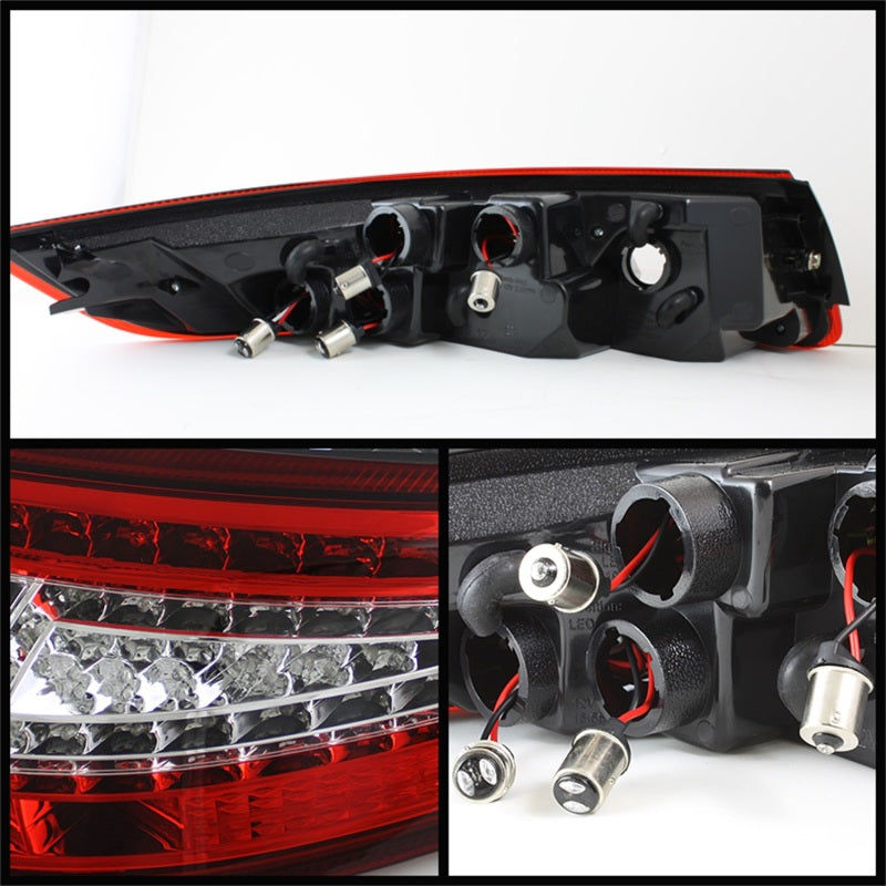 xTune Porsche 911 997 05-08 LED Tail Lights Red Clear ALT-ON-P99705-LED-RC Tail Lights SPYDER