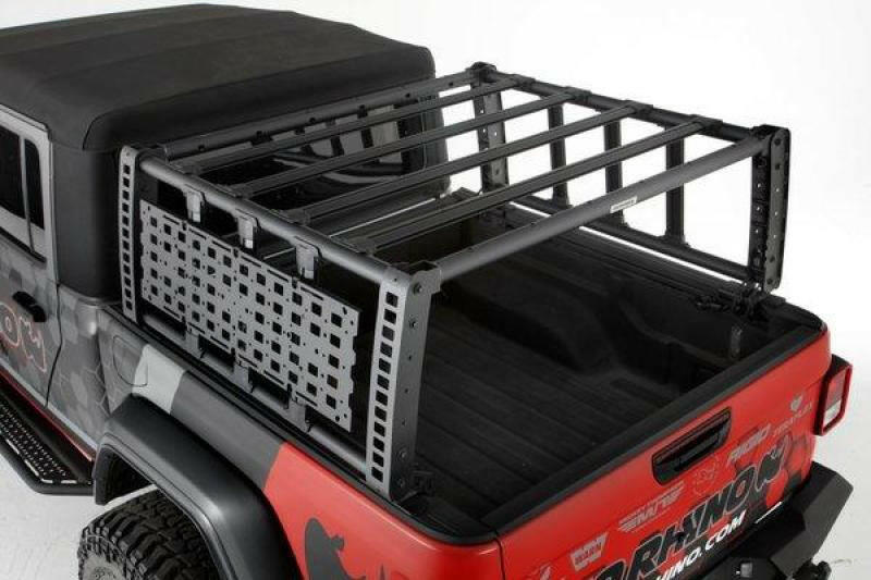 Go Rhino 19-21 Jeep Gladiator XRS Overland Xtreme Rack - Black Truck Bed Rack Go Rhino