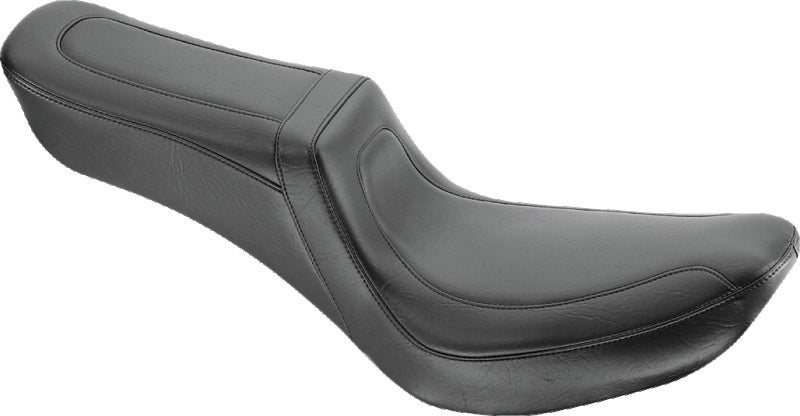 Mustang 58-84 Harley FX/FL Squareback 1PC Seat - Black One-Piece Motorcycle Seats Mustang Motorcycle