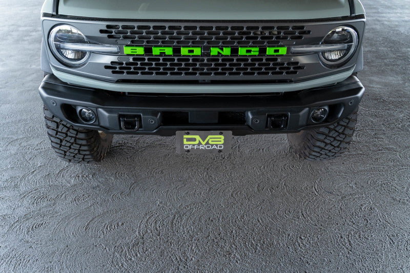 DV8 Offroad 21-23 Ford Bronco Capable Bumper Front License Plate Mount License Plate Relocation DV8 Offroad