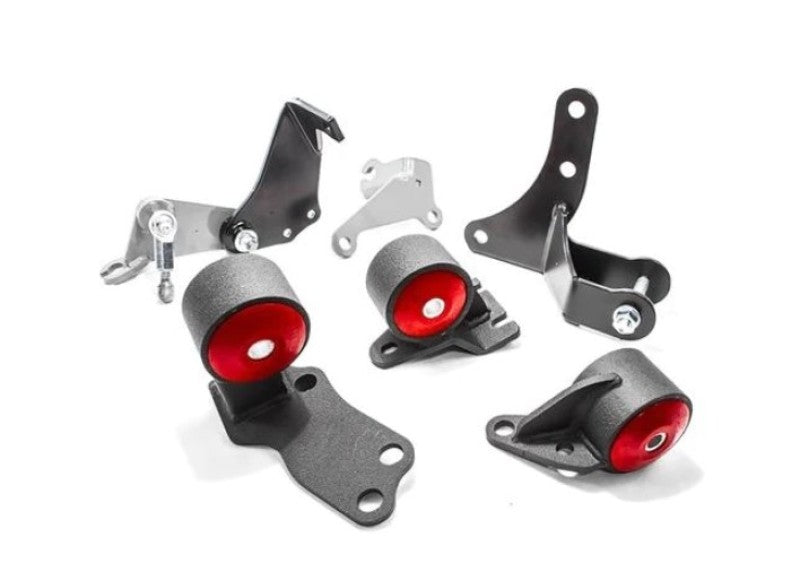 Innovative 88-91 Civic D-Series Black Steel Mounts 75A Bushings (Pre 92 Engine Hydro) Engine Mounts Innovative Mounts