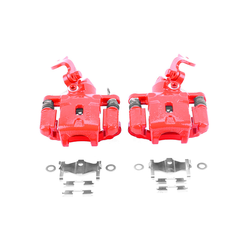 Power Stop 01-05 Hyundai Elantra Rear Red Calipers w/Brackets - Pair Brake Calipers - Perf PowerStop