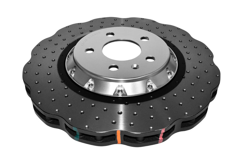 DBA 14-20 Audi A6 (w/345mm Front Rotor) Front 5000 Series Cross Drilled Rotor w/Silver Hat Brake Rotors - 2 Piece DBA
