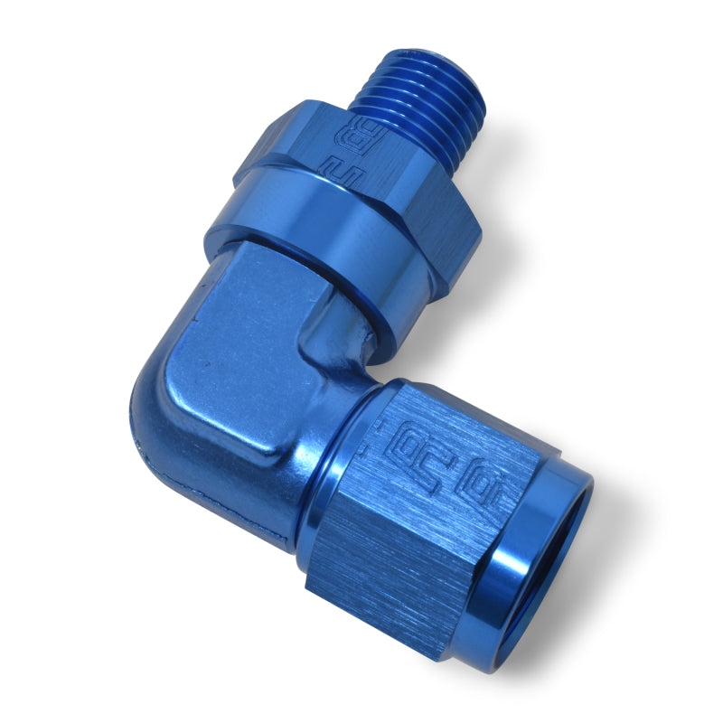 Russell Performance -8 AN 90 Degree Female to Male 3/8in Swivel NPT Fitting Fittings Russell