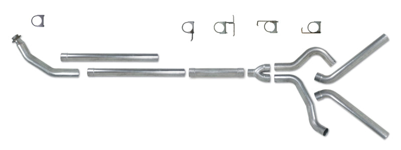 Diamond Eye KIT 4in TB MFLR RPLCMENT PIPE DUAL SS: 94-02 DODGE CUMMINS 5.9L Turbo Back Diamond Eye Performance