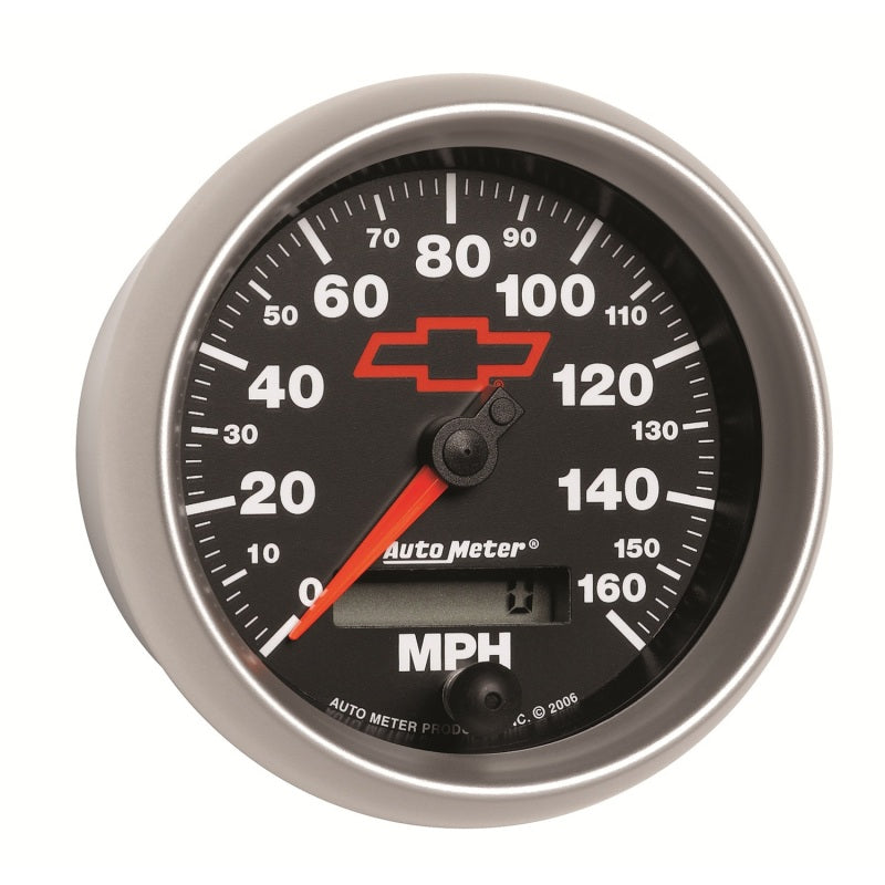 Autometer Speedometer 3-3/8in, 0-160 MPH, Elec. Programmable - Bowtie Black Gauges AutoMeter