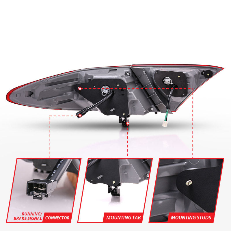 ANZO 2015-2016 Toyota Camry LED Taillights Smoke Tail Lights ANZO