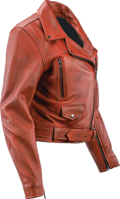 Kuryakyn Leather By River Road Arabian Spice Leather Jacket Red Womens - Small Jackets - Leather Kuryakyn
