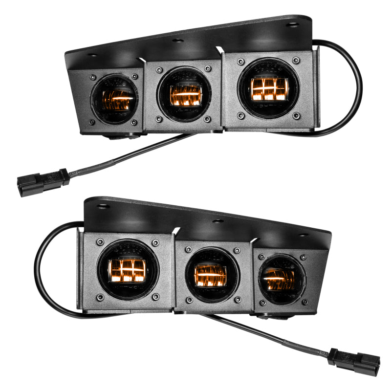 Oracle High 21-22 Ford Bronco Triple LED Fog Light kit for Steel Bumper Fog Lights ORACLE Lighting