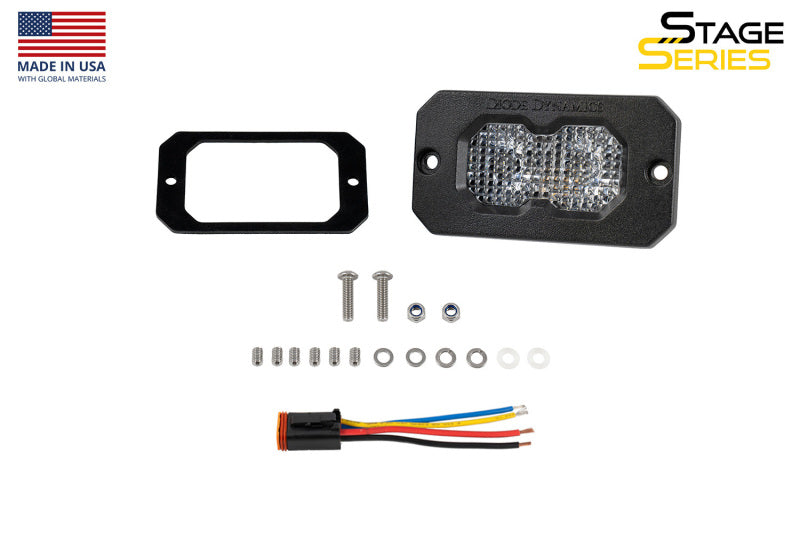 Diode Dynamics C2R White Flood Flush Mount LED Pod (Single) Light Accessories and Wiring Diode Dynamics