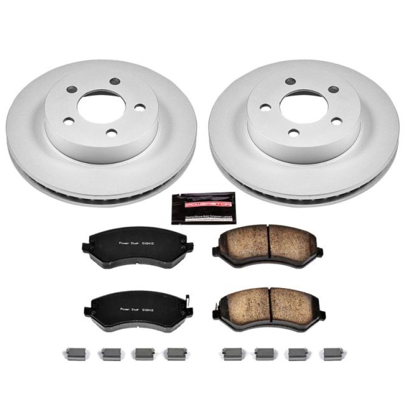 Power Stop 02-07 Jeep Liberty Front Z17 Evolution Geomet Coated Brake Kit Brake Kits - Performance Blank PowerStop