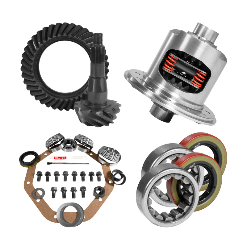 Yukon 9.25in CHY 3.55 Rear Ring & Pinion Install Kit 31 Spline Positraction 1.62in Axle Bearings Differential Install Kits Yukon Gear & Axle