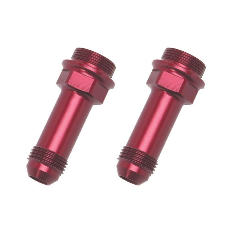 Russell Performance 7/8in -20 x -8 AN Male Flare Extended (2 pcs.) (Red/Blue) Fittings Russell