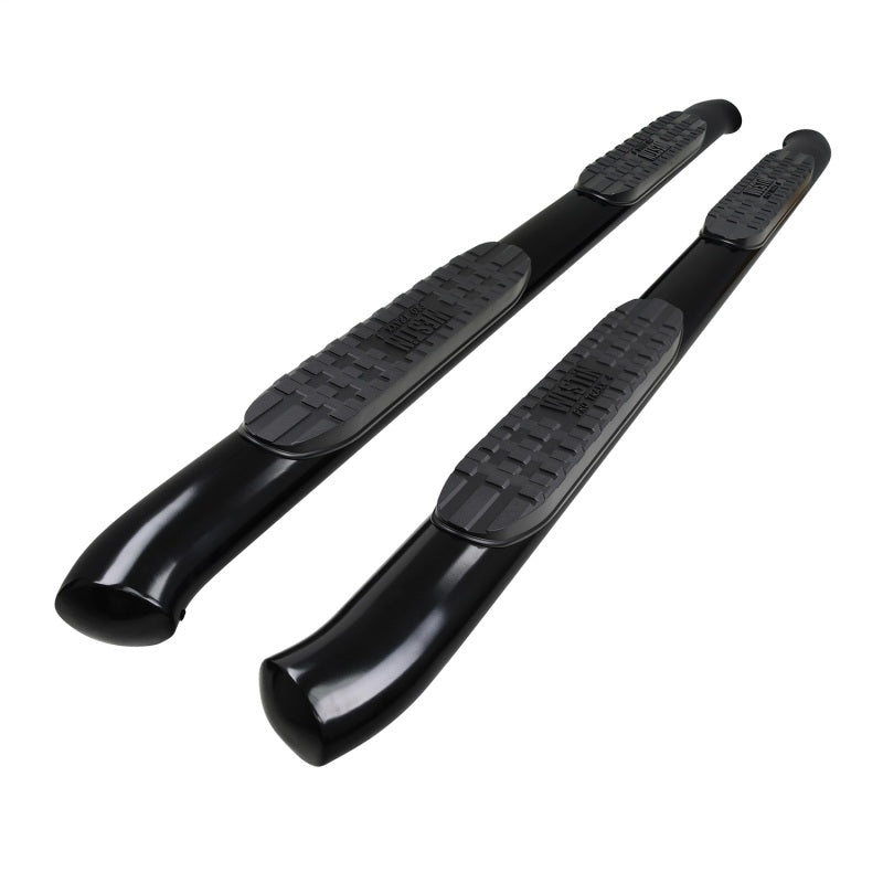 Westin 19-20 Chevrolet/GMC Silverado/Sierra 1500 Double Cab PRO TRAXX 4 Oval Nerf Step Bars - Black Nerf Bars Westin