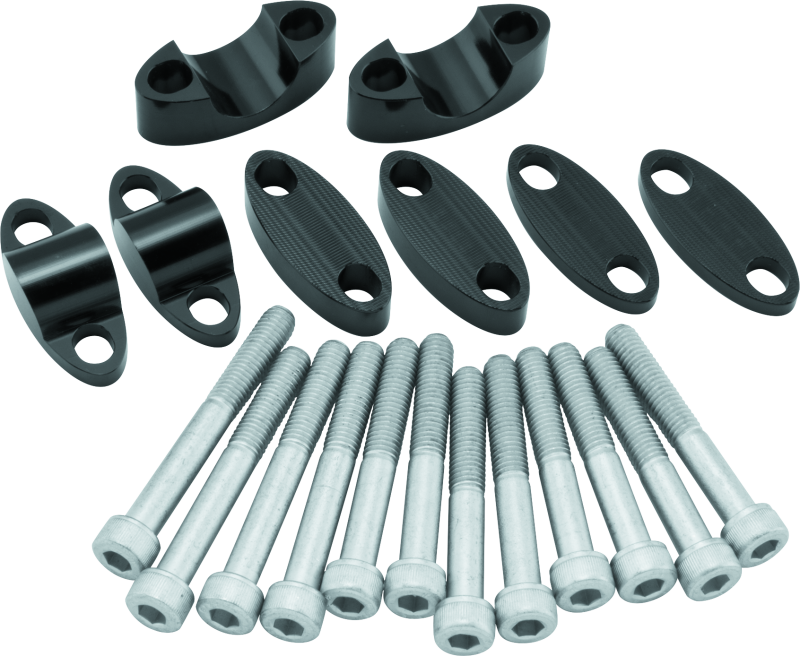 BikeMaster Aluminum Handlebar Risers 7/8in - Black Handlebars BikeMaster