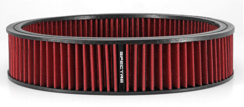 Spectre HPR Round Air Filter 14in. x 3in. - Red Air Filters - Universal Fit Spectre