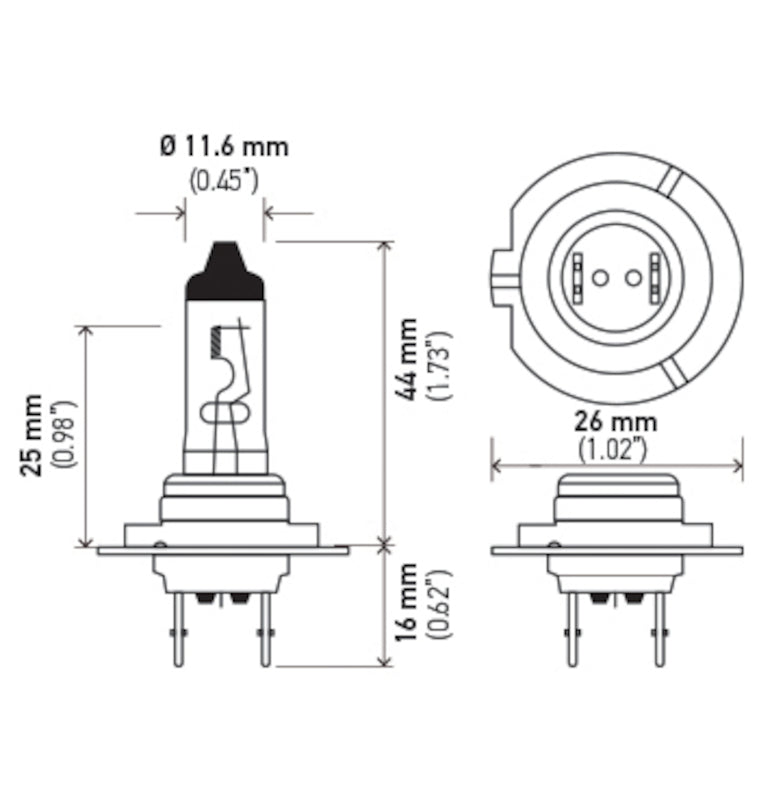 Hella Bulb H7 12V 70W PX26d T4.625 Bulbs Hella