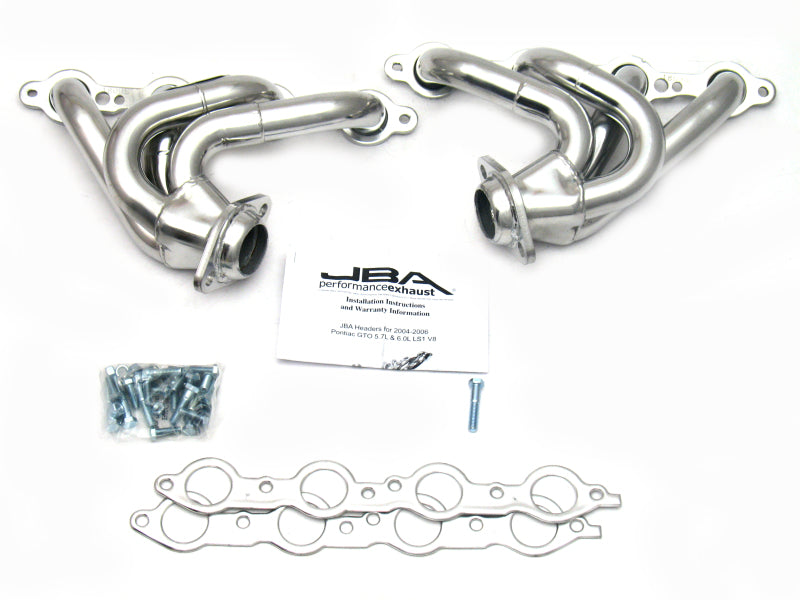 JBA 04-06 Pontiac GTO 5.7/6.0L LS 1-5/8in Primary Silver Ctd Cat4Ward Header Headers & Manifolds JBA