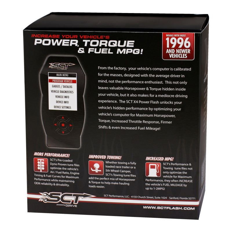 SCT Ford Cars & Trucks (Gas & Diesel) X4 Power Flash Programmer EO Certified Programmers & Tuners SCT Performance