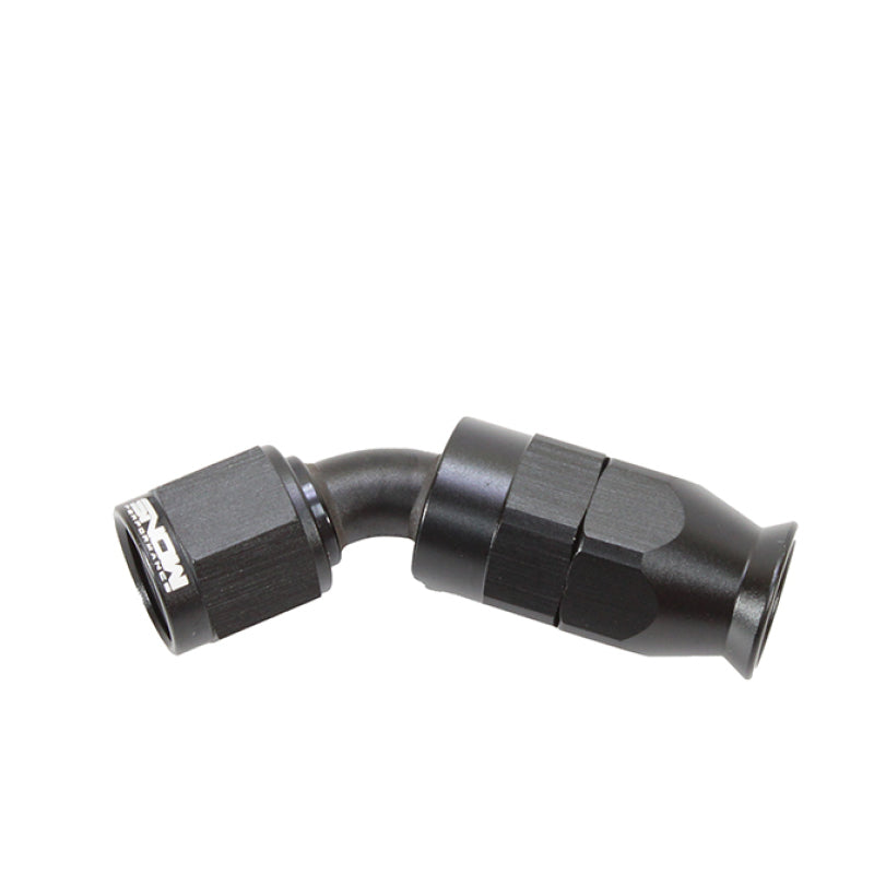 Snow -6AN 45 Degree PTFE Hose End (Black) Fittings Snow Performance